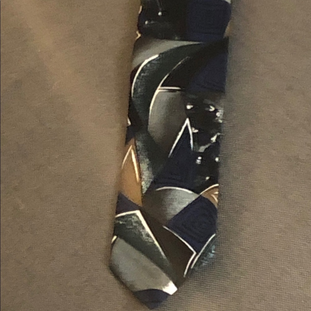 Haggar Abstract Pattern Tie - Blue, Green, Tan